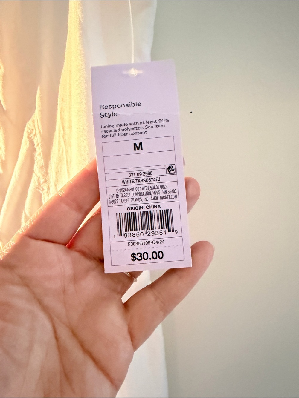 Target White Sleeveless Dress with Button-Back - Picture 2 of 5